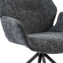 Moderne armstoel donker grijs draaibaar met return-system><noscript><img width=