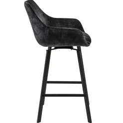 Moderne barkruk met draaibare zitting velvet antraciet></noscript>Straluma