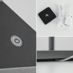 Moderne buitenlamp lantaarn inclusief LED draadloos><noscript><img width=