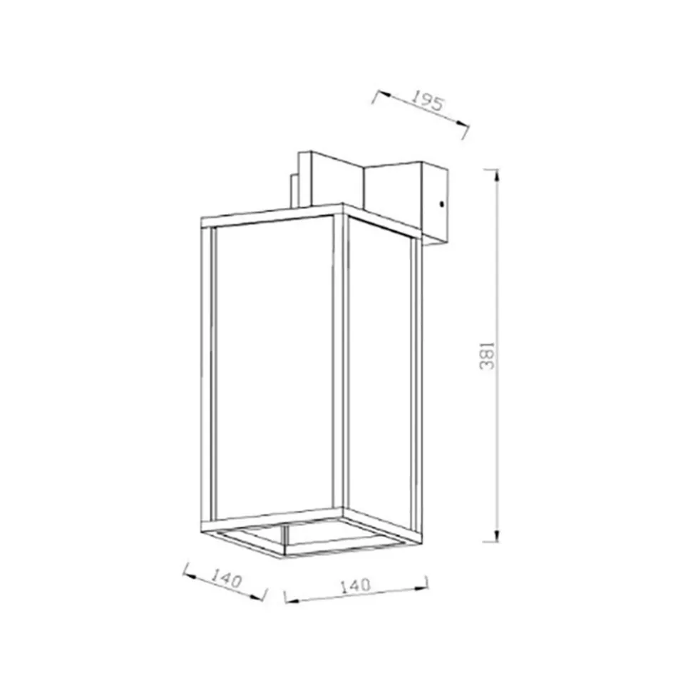 Moderne buitenlamp rechthoek zwart met goud IP54>Straluma Hot
