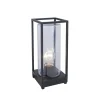 Moderne buitenlamp tafel zwart aluminium met helder glas>Straluma New