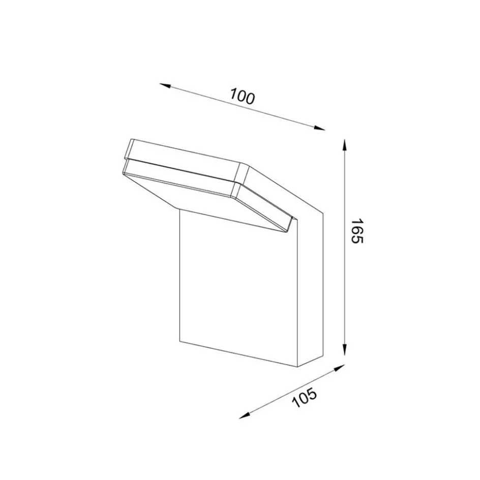 Moderne buitenlamp wand inclusief geïntegreerd LED>Straluma Discount