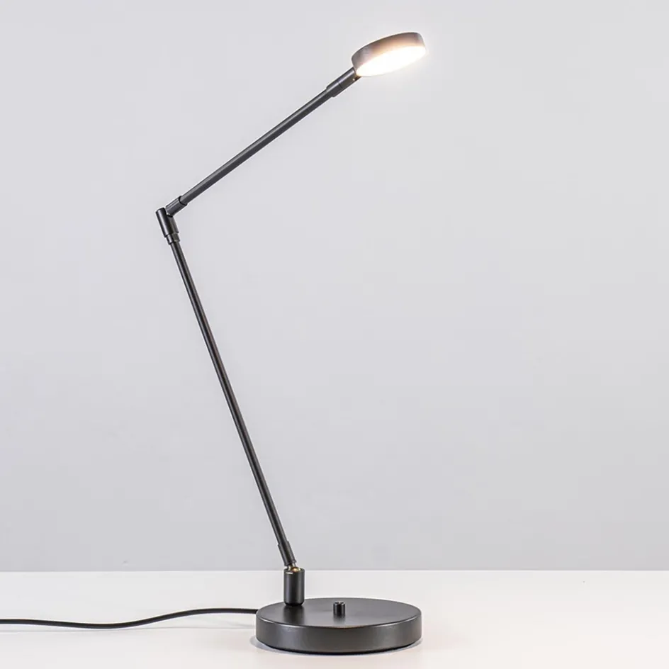 Moderne bureaulamp zwart staal met dimbaar LED>Straluma Sale