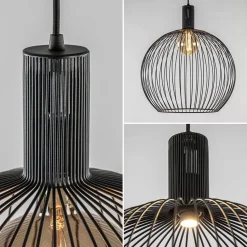 Moderne draad hanglamp mat zwart 50 cm><noscript><img width=