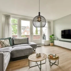 Moderne draad hanglamp mat zwart 50 cm><noscript><img width=