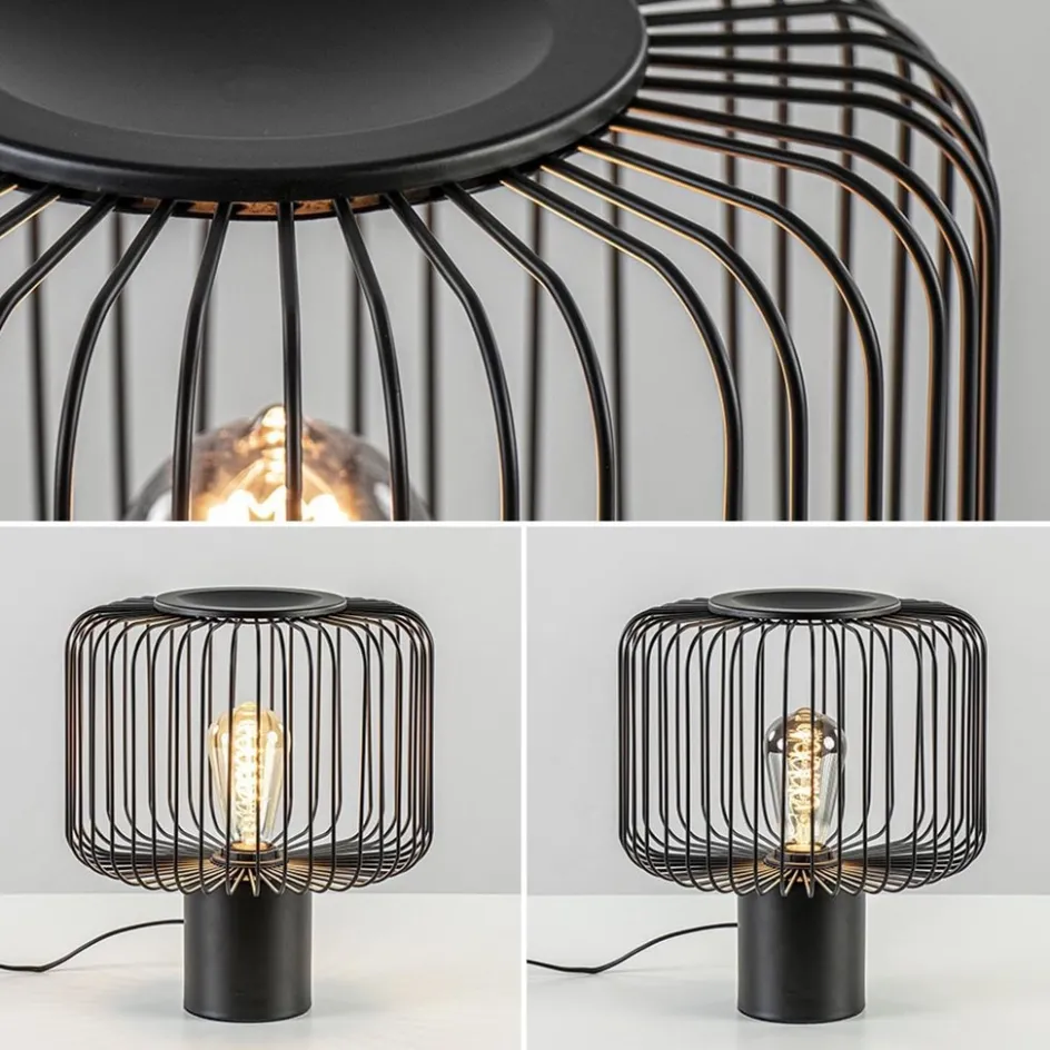 Moderne draad tafellamp mat zwart>Straluma Discount