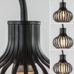 Moderne draad tafellamp onion mat zwart><noscript><img width=