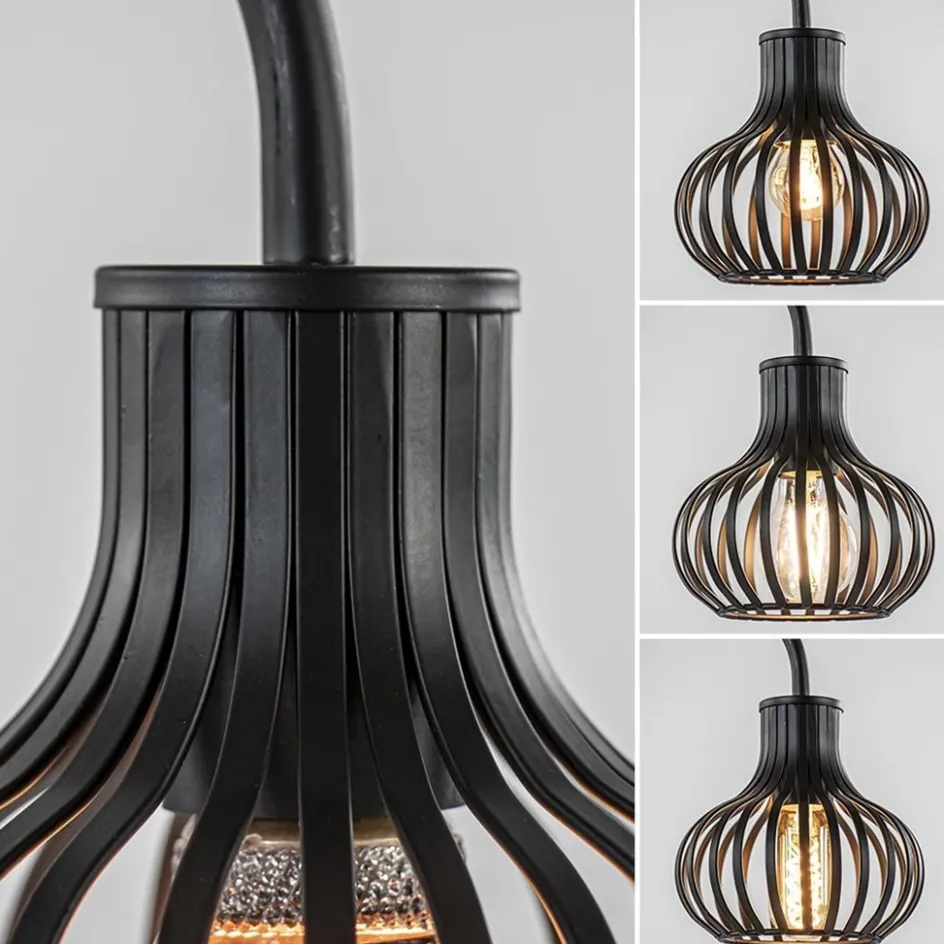 Moderne draad tafellamp onion mat zwart>Straluma