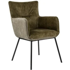 Moderne eetkamerstoel leder met stoffen zitting>Straluma Discount