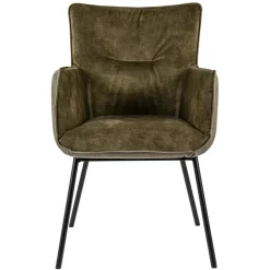 Moderne eetkamerstoel leder met stoffen zitting>Straluma Discount