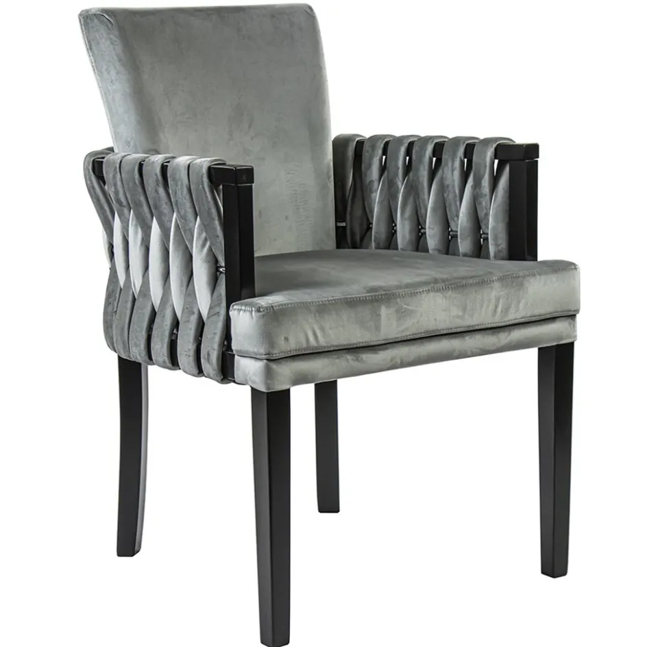 Moderne eetkamerstoel verlours grijs met zwart>Straluma Best