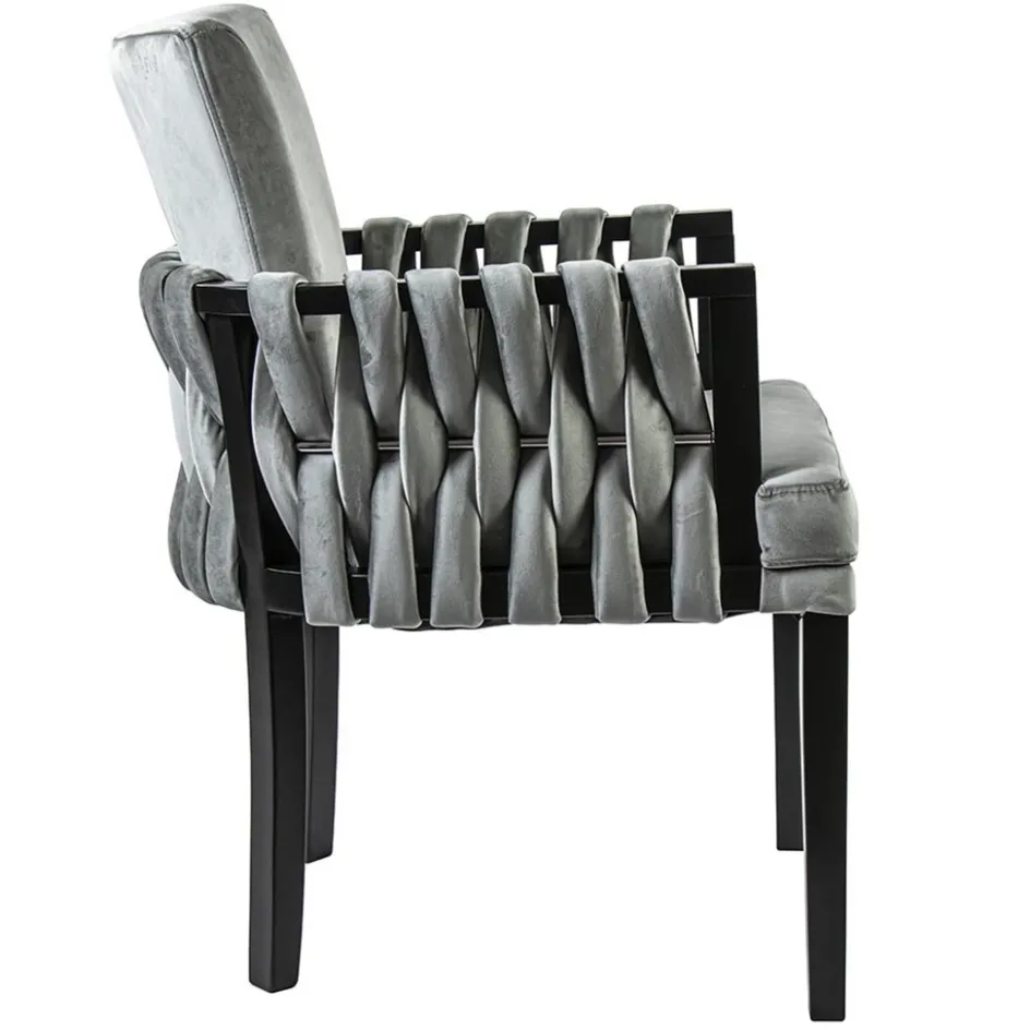 Moderne eetkamerstoel verlours grijs met zwart>Straluma Best