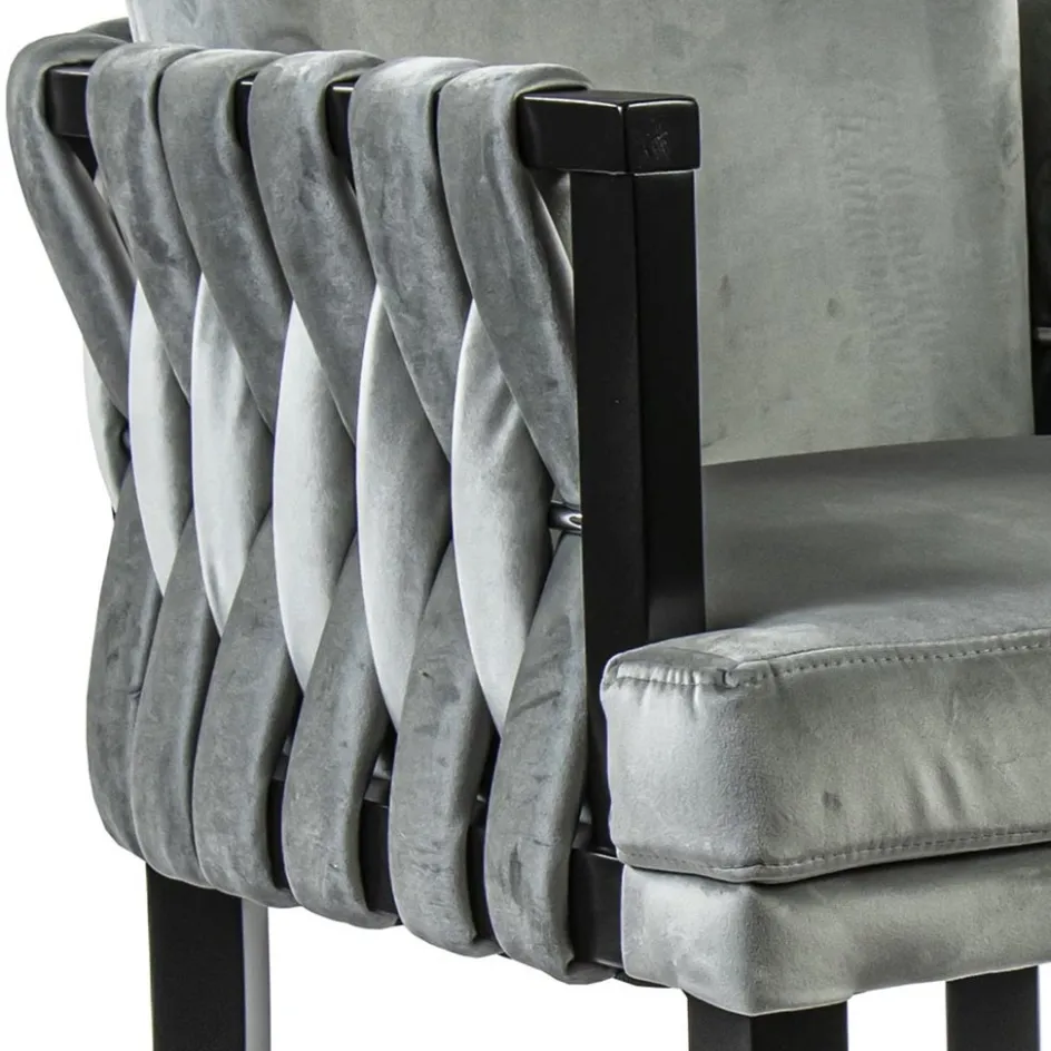 Moderne eetkamerstoel verlours grijs met zwart>Straluma Best