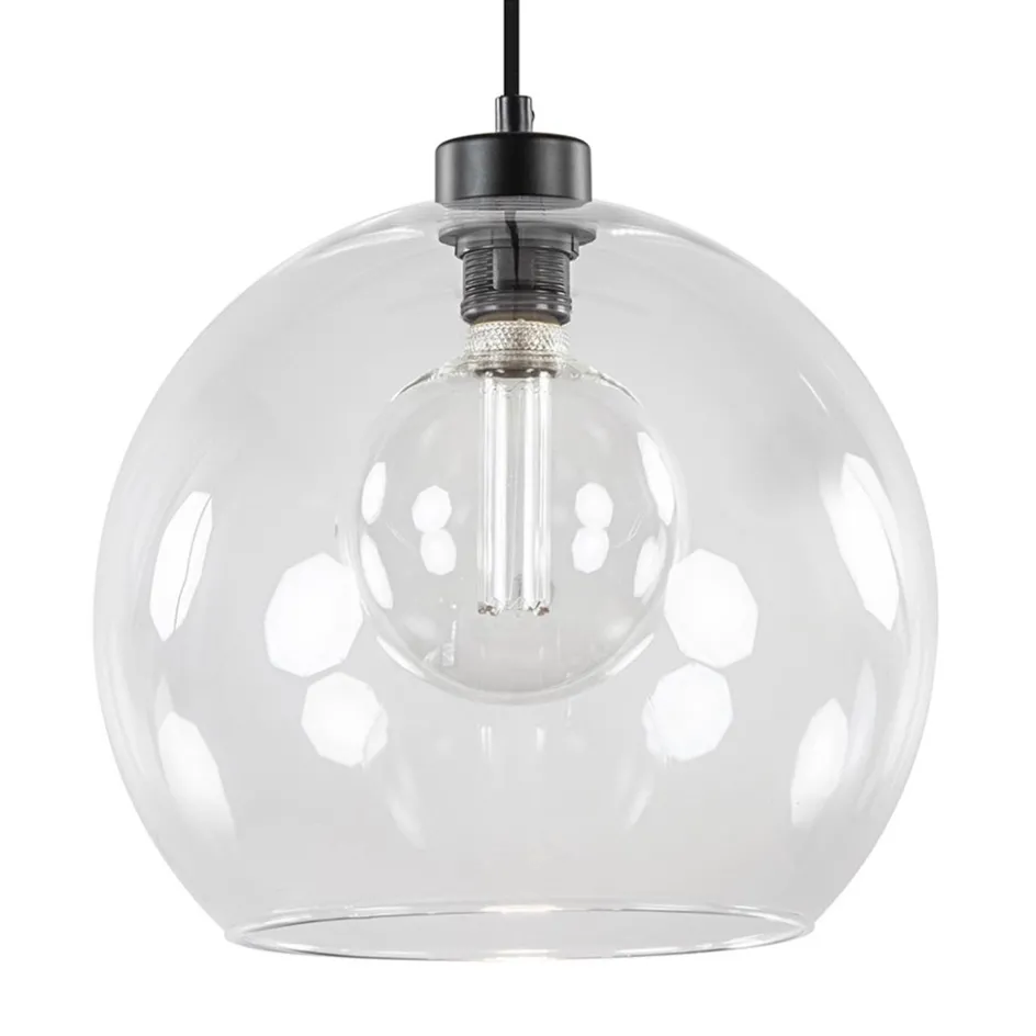 Moderne hanglamp met helder glas 30 cm>Straluma Online