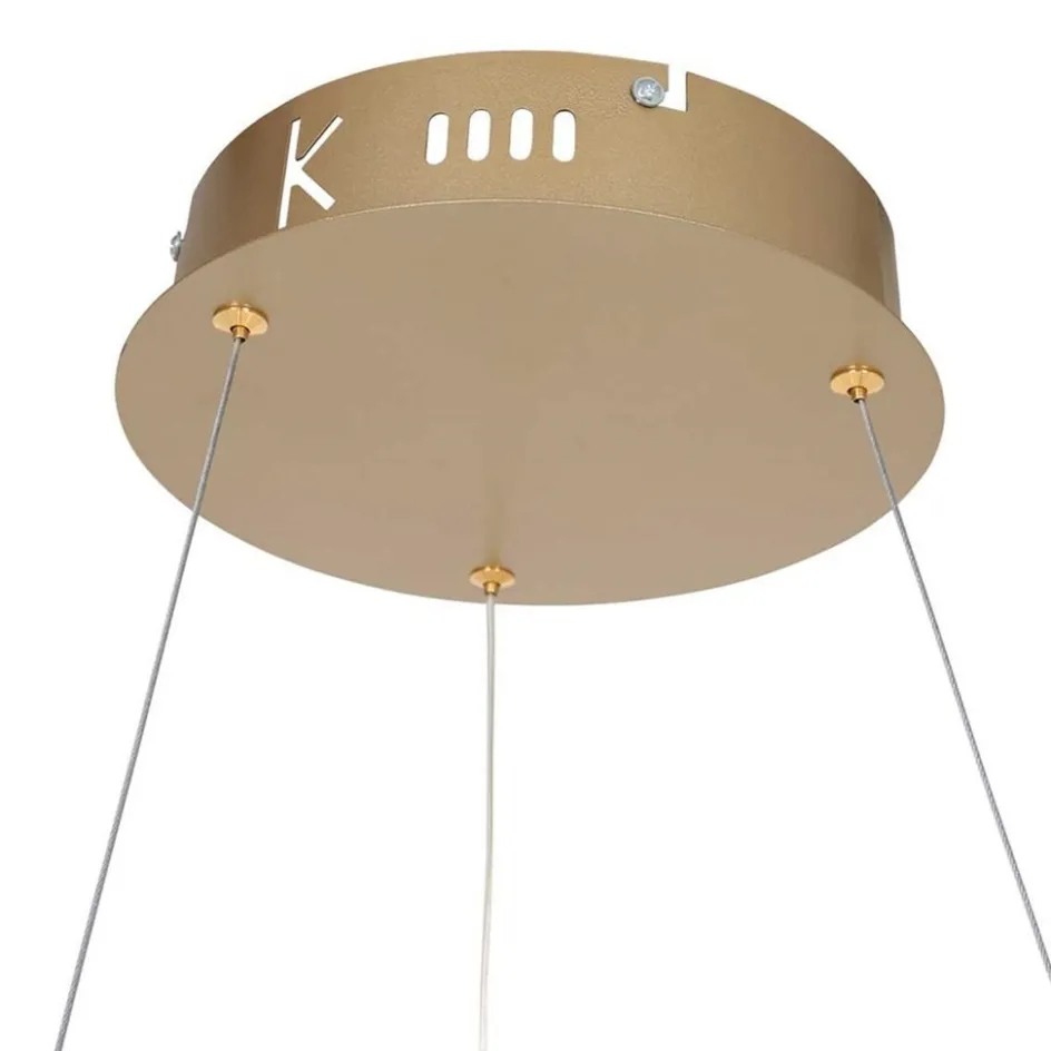 Moderne hanglamp ring goud met geïntegreerd LED>Straluma New