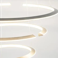 Moderne hanglamp rond met LED ringen nikkel></noscript>Straluma Hot