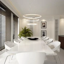 Moderne hanglamp rond met LED ringen nikkel></noscript>Straluma Hot