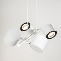 Moderne hanglamp wit met verstelbare LED spots><noscript><img width=