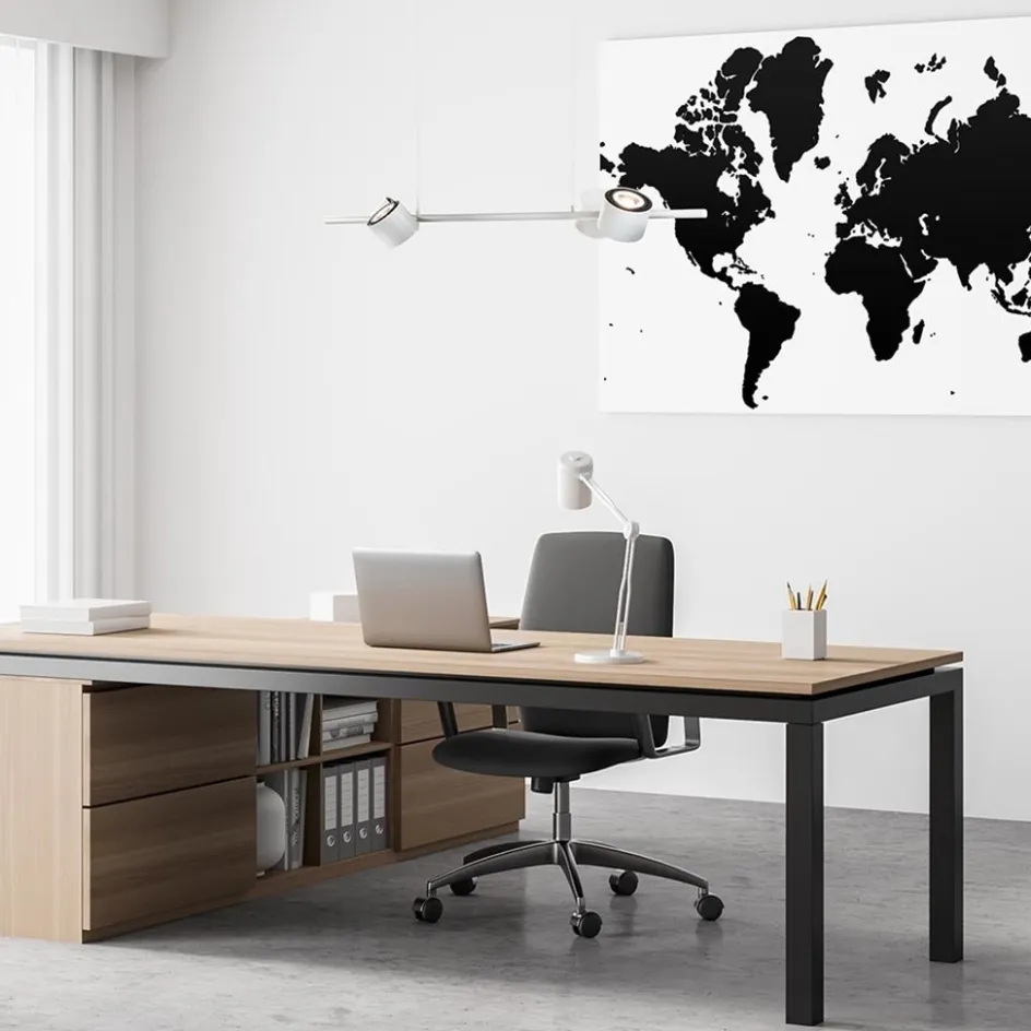 Moderne hanglamp wit met verstelbare LED spots>Straluma Best