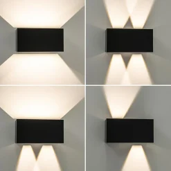 Moderne LED buitenlamp mat zwart verstelbaar IP54><noscript><img width=