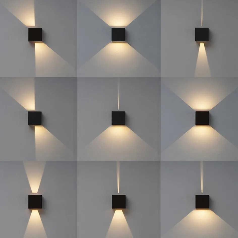 Moderne LED buitenlamp rechthoekig zwart IP65>Straluma