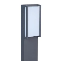 Moderne LED buitenpaal grijs rechthoek IP54>Straluma Best