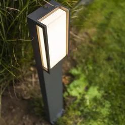Moderne LED buitenpaal grijs rechthoek IP54><noscript><img width=