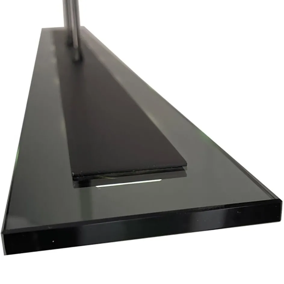 Moderne LED hanglamp balk mat zwart met smoke glas>Straluma