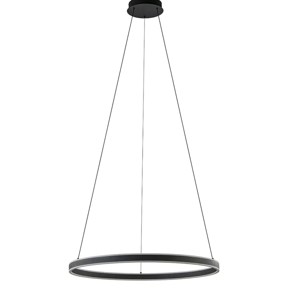 Moderne LED hanglamp zwarte ring 80 cm>Straluma Best