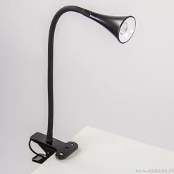 Moderne LED klemspot leeslamp zwart><noscript><img width=