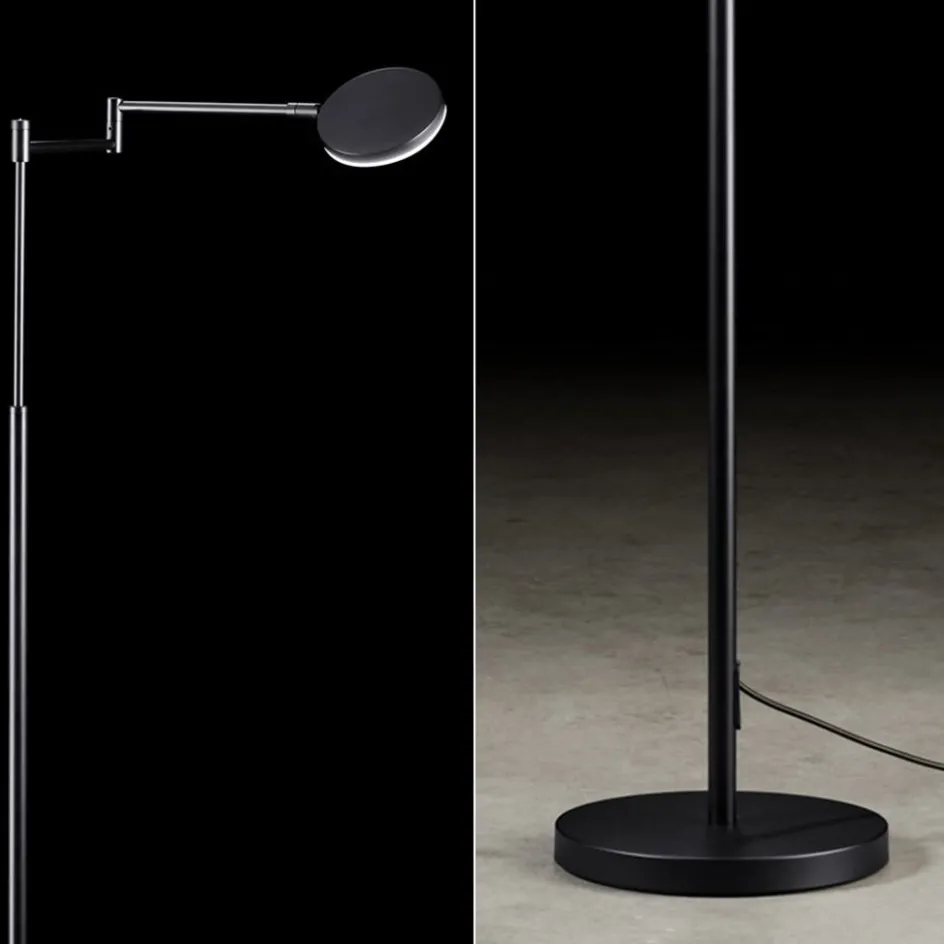 Moderne LED leeslamp vloerlamp zwart dimbaar>Straluma Outlet