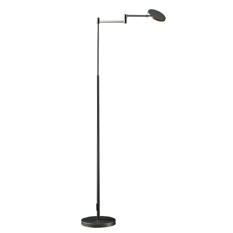 Moderne LED leeslamp vloerlamp antraciet>Straluma Outlet