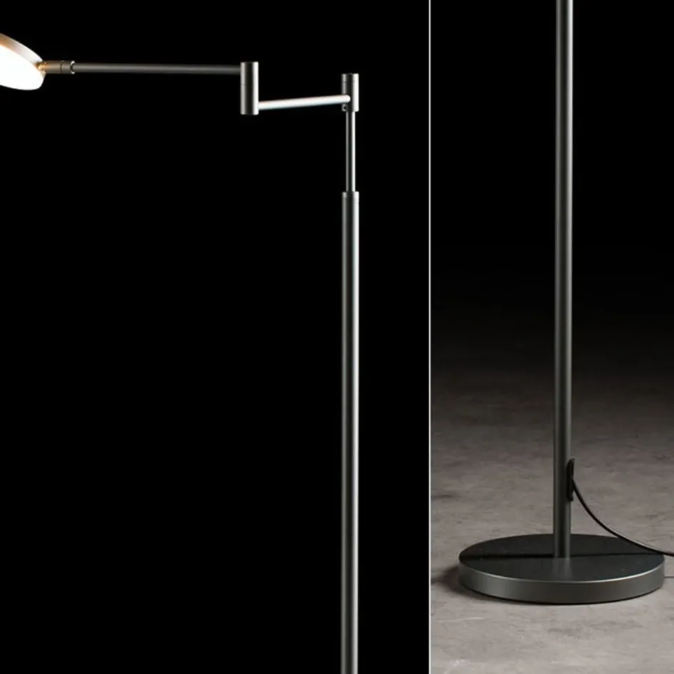 Moderne LED leeslamp vloerlamp antraciet>Straluma Outlet