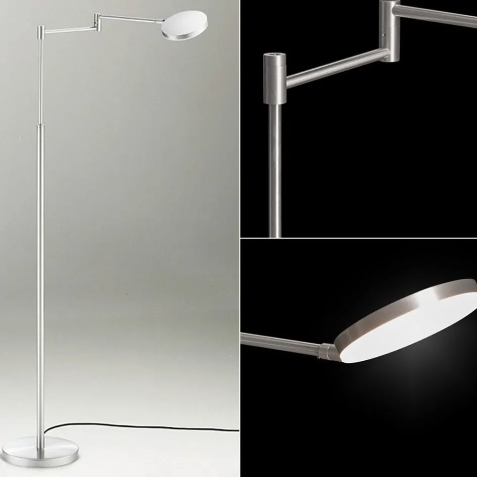 Moderne LED leeslamp vloerlamp aluminium mat>Straluma