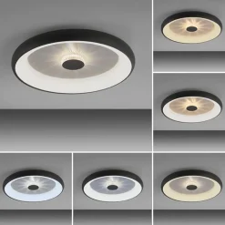 Moderne LED plafondlamp met kristaleffect zwart><noscript><img width=