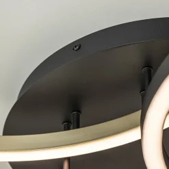 Moderne LED plafondlamp ringen zwart/goud dimbaar></noscript>Straluma Hot