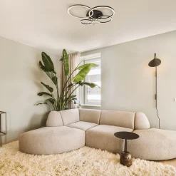 Moderne LED plafondlamp ringen zwart/goud dimbaar></noscript>Straluma Hot