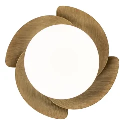 Moderne LED plafondventilator wit met houten bladen><noscript><img width=