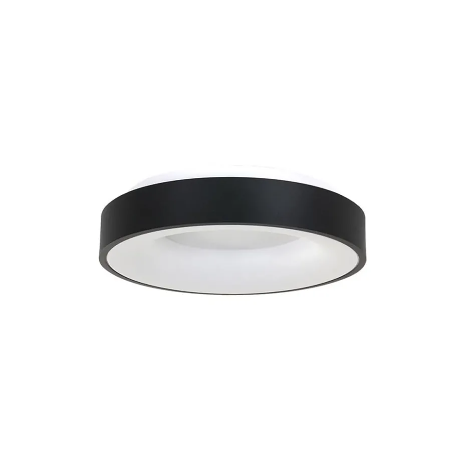 Moderne LED plafonnière zwart rond 30 cm>Straluma Discount