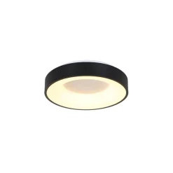 Moderne LED plafonnière zwart rond 30 cm>Straluma Discount