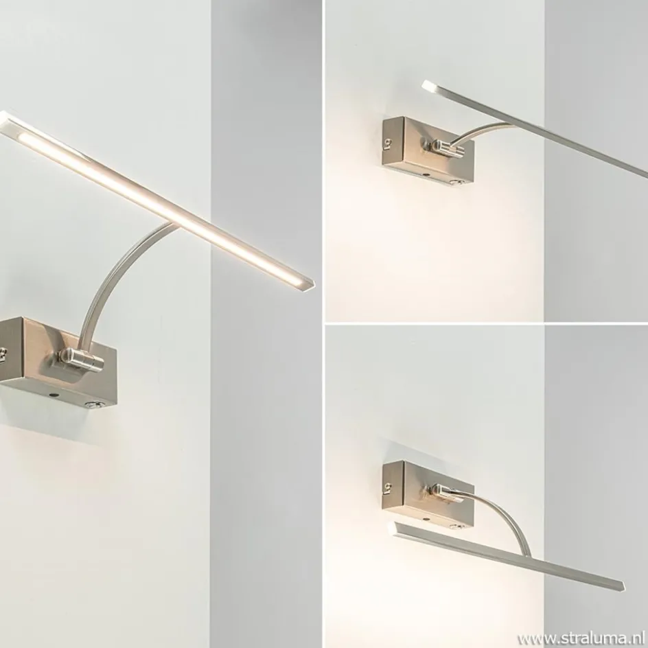 Moderne LED schilderijverlichting nikkel dimbaar>Straluma