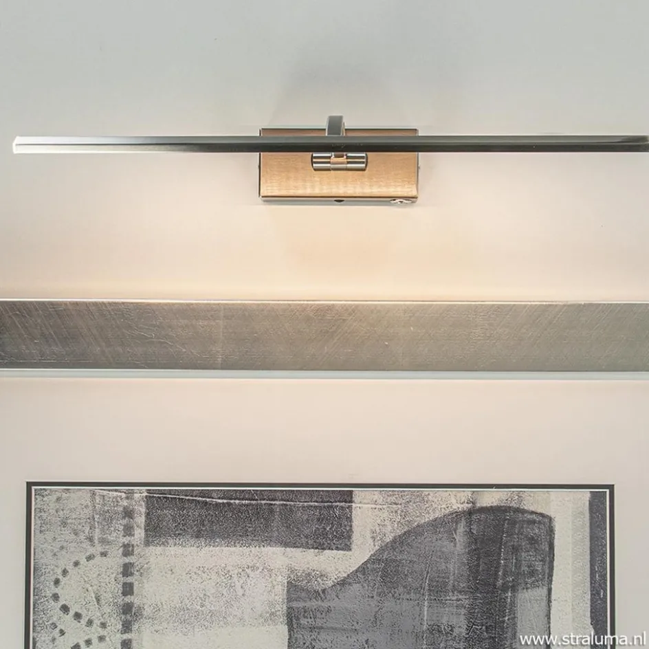 Moderne LED schilderijverlichting nikkel dimbaar>Straluma
