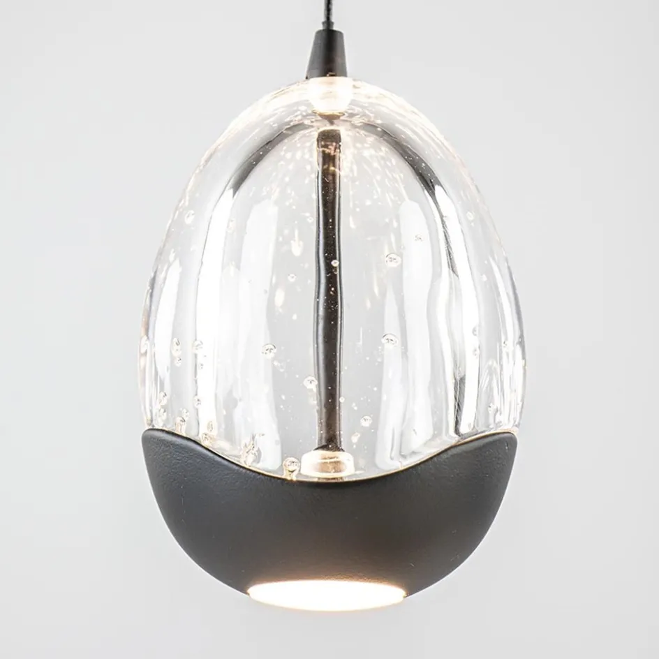Moderne LED tafellamp egg glas met zwart>Straluma New