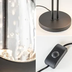 Moderne LED tafellamp egg glas met zwart><noscript><img width=