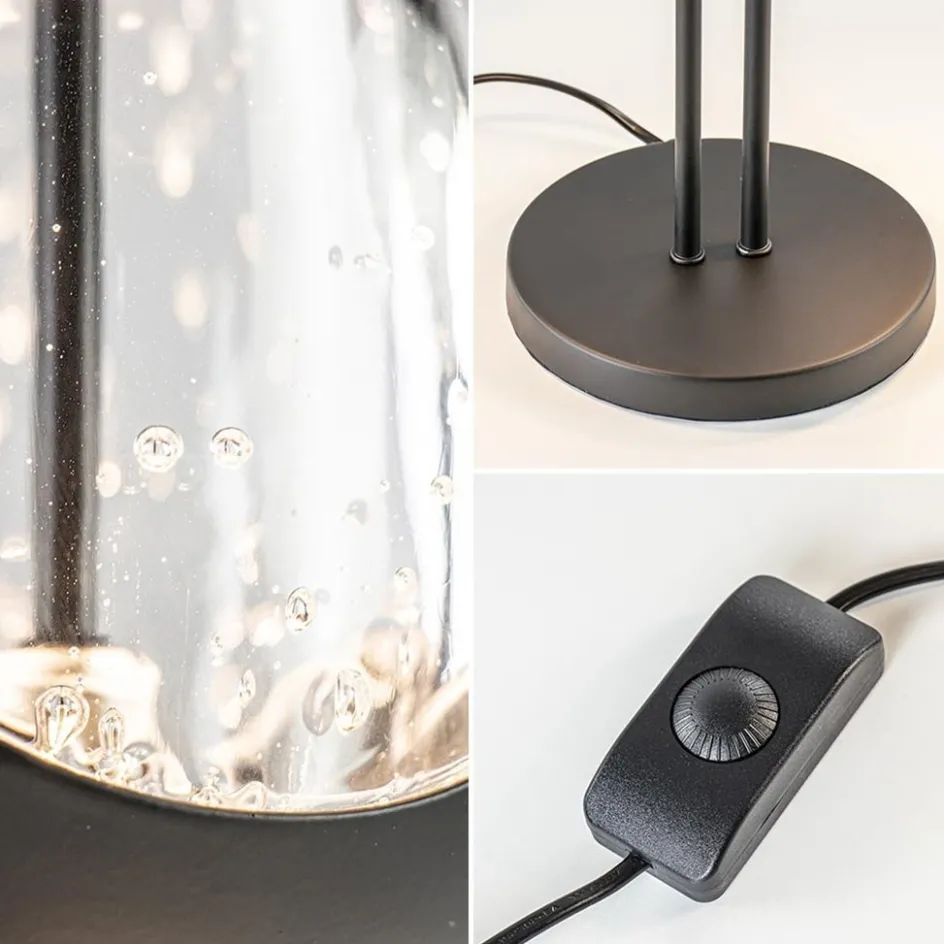 Moderne LED tafellamp egg glas met zwart>Straluma New