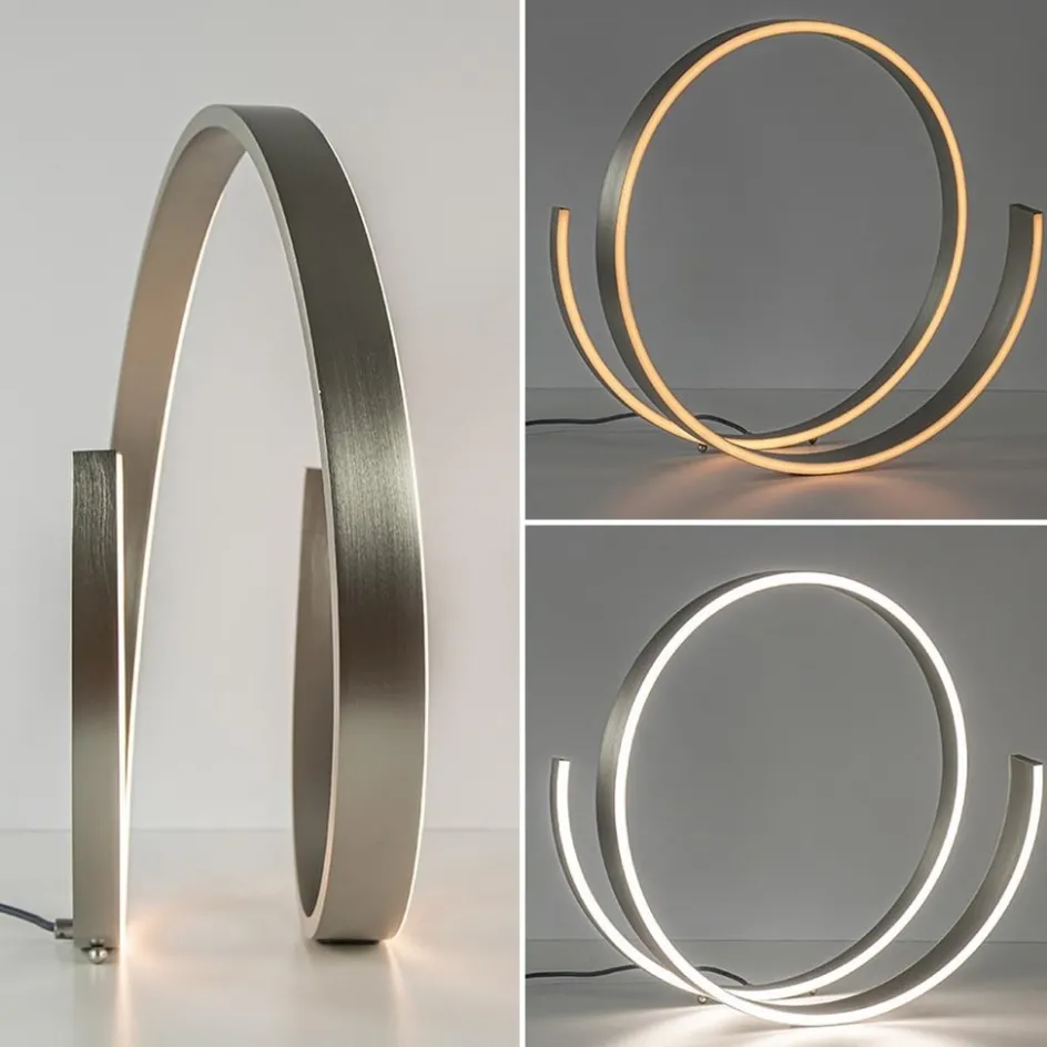 Moderne LED tafellamp nikkel met dim to warm functie>Straluma Hot