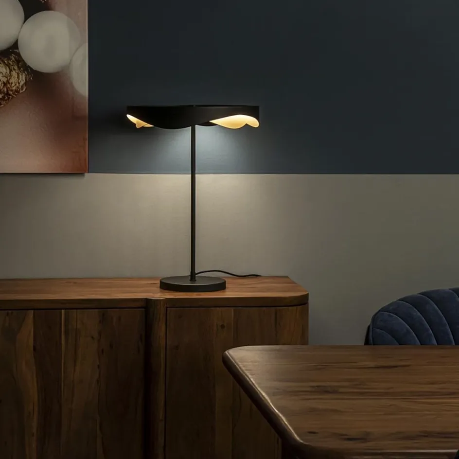 Moderne LED tafellamp zwart met goud dimbaar>Straluma Best