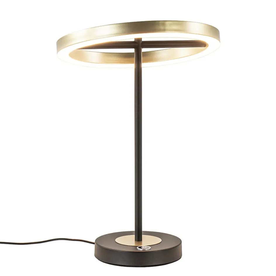 Moderne LED tafellamp zwart/goud dimbaar>Straluma Best