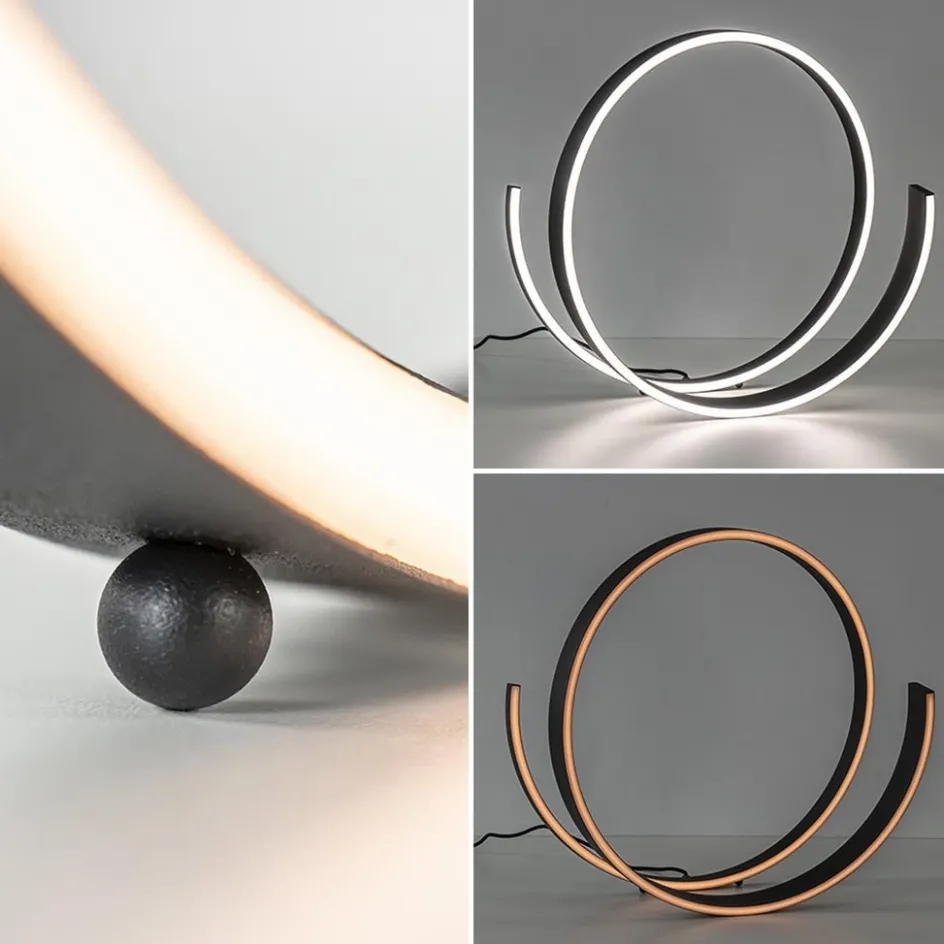 Moderne LED tafellamp zwart met dim to warm functie>Straluma New