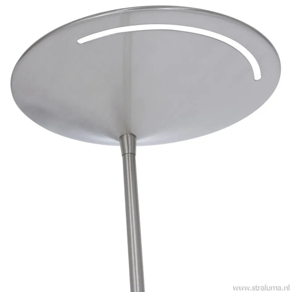 Moderne LED uplighter met leeslamp geborsteld staal>Straluma Sale